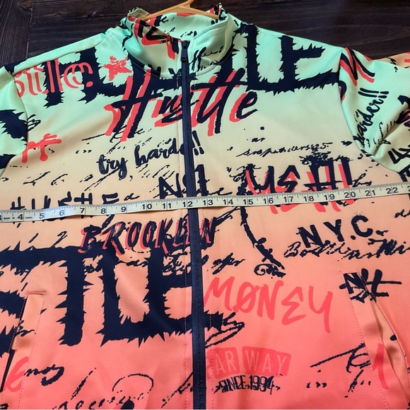 Encrypted  Neon Graffiti Hoodie - Picture 4 of 7